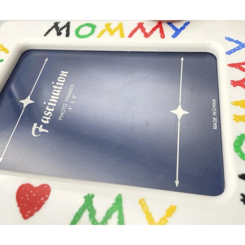 Vintage Fascination I Love My Baby Mommy 4x6 Photo Frames Set of 2 Colorful